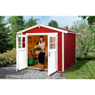 OBI Outdoor Living » Holz Gartenhaus Monza B Schwedenrot-Weiß 205 x 209 cm