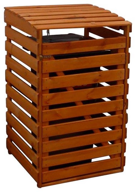 Promadino » Mülltonnenbox, imprägniertes Kirfernholz, braun, 1 x 240 L, 67 x 90 x 122 cm Vorschaubild